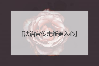 法治宣传走新更入心