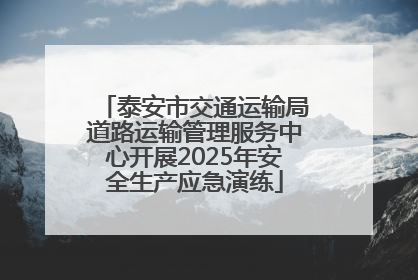 泰安市交通运输局道路运输管理服务中心开展2025年安全生产应急演练