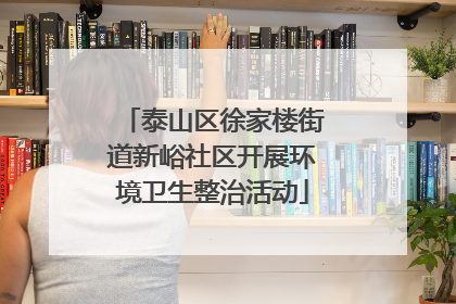泰山区徐家楼街道新峪社区开展环境卫生整治活动
