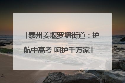 泰州姜堰罗塘街道：护航中高考 呵护千万家