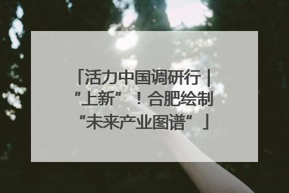 活力中国调研行｜“上新”！合肥绘制“未来产业图谱”