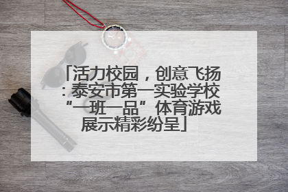 活力校园，创意飞扬：泰安市第一实验学校“一班一品”体育游戏展示精彩纷呈