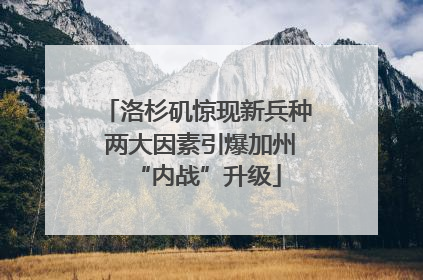 洛杉矶惊现新兵种 两大因素引爆加州“内战”升级