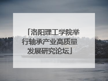 洛阳理工学院举行轴承产业高质量发展研究论坛