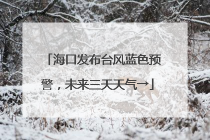 海口发布台风蓝色预警，未来三天天气→