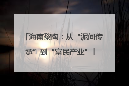 海南黎陶：从“泥间传承”到“富民产业”