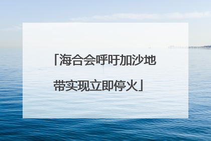 海合会呼吁加沙地带实现立即停火