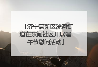 济宁高新区洸河街道在东闸社区开展端午节慰问活动