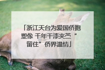 浙江天台为爱国侨胞塑像 千年干漆夹苎“留住”侨界温情