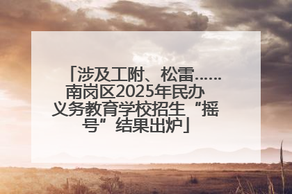 涉及工附、松雷……南岗区2025年民办义务教育学校招生“摇号”结果出炉