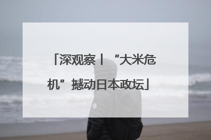 深观察丨“大米危机”撼动日本政坛