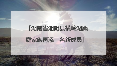 湖南省湘阴县横岭湖麋鹿家族再添三名新成员