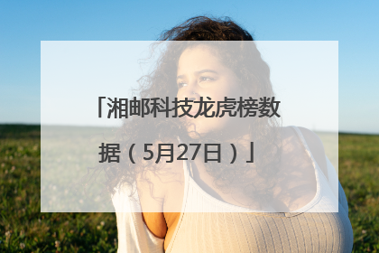 湘邮科技龙虎榜数据（5月27日）