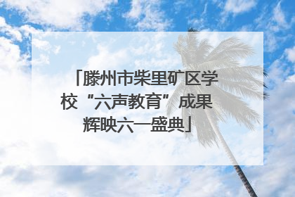 滕州市柴里矿区学校“六声教育”成果辉映六一盛典