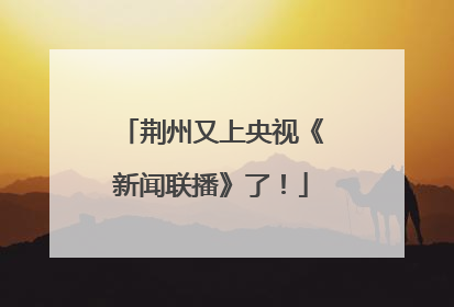 荆州又上央视《新闻联播》了！