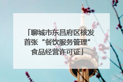 聊城市东昌府区核发首张“餐饮服务管理”食品经营许可证