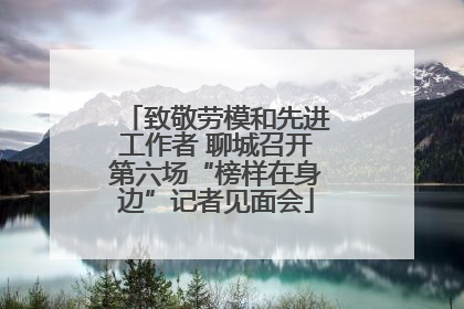 致敬劳模和先进工作者 聊城召开第六场“榜样在身边”记者见面会
