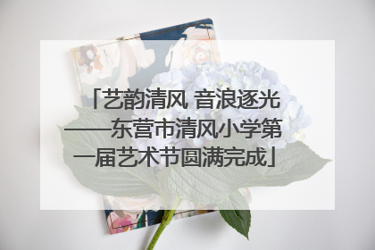 艺韵清风 音浪逐光——东营市清风小学第一届艺术节圆满完成