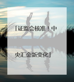 证监会核准！中央汇金新变化