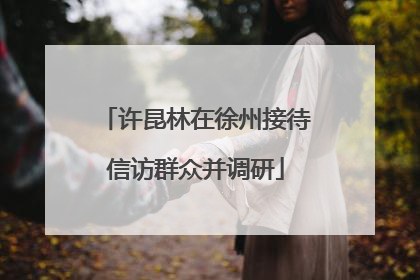 许昆林在徐州接待信访群众并调研