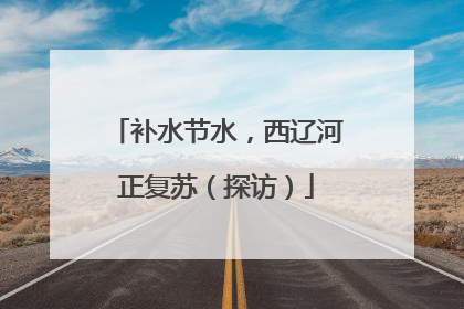 补水节水，西辽河正复苏（探访）