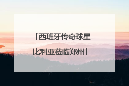 西班牙传奇球星 比利亚莅临郑州