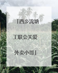 西乡流塘工联会关爱外卖小哥