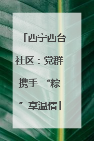 西宁西台社区：党群携手 “粽”享温情