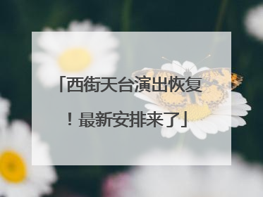 西街天台演出恢复！最新安排来了