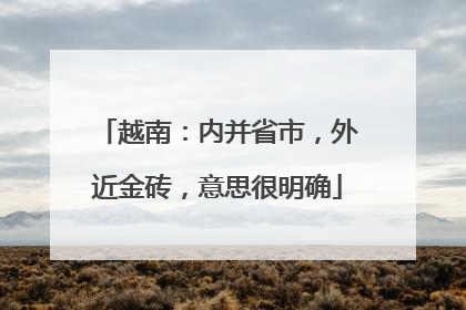 越南：内并省市，外近金砖，意思很明确