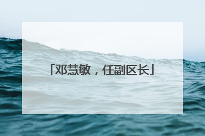 邓慧敏，任副区长