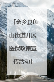 金乡县鱼山街道开展医保政策宣传活动