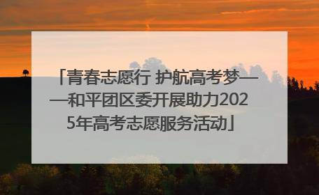青春志愿行 护航高考梦——和平团区委开展助力2025年高考志愿服务活动