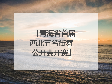 青海省首届西北五省街舞公开赛开赛