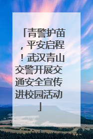 青警护苗，平安启程！武汉青山交警开展交通安全宣传进校园活动