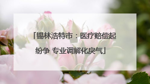 锡林浩特市：医疗赔偿起纷争 专业调解化戾气