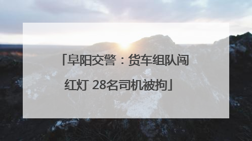 阜阳交警：货车组队闯红灯 28名司机被拘