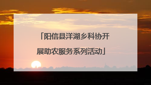 阳信县洋湖乡科协开展助农服务系列活动