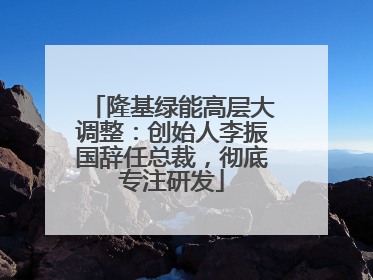 隆基绿能高层大调整：创始人李振国辞任总裁，彻底专注研发