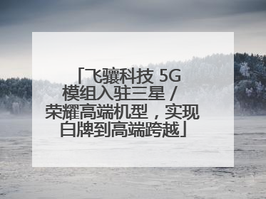 飞骧科技 5G 模组入驻三星 / 荣耀高端机型，实现白牌到高端跨越