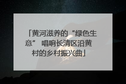 黄河滋养的“绿色生意” 唱响长清区沿黄村的乡村振兴曲