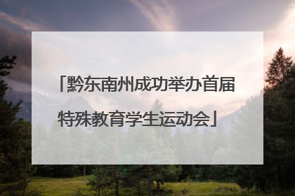 黔东南州成功举办首届特殊教育学生运动会