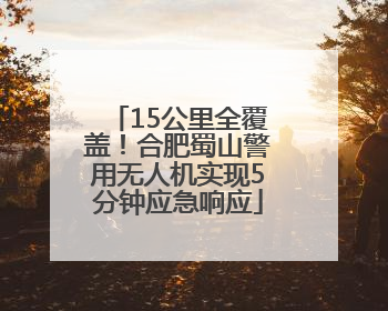 15公里全覆盖！合肥蜀山警用无人机实现5分钟应急响应