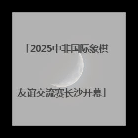 2025中非国际象棋友谊交流赛长沙开幕