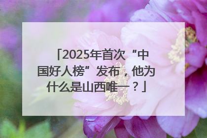2025年首次“中国好人榜”发布，他为什么是山西唯一？