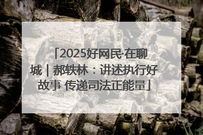 2025好网民·在聊城｜郝轶林：讲述执行好故事 传递司法正能量