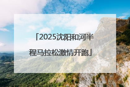 2025沈阳和河半程马拉松激情开跑