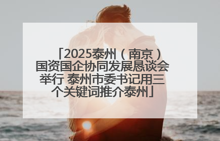 2025泰州（南京）国资国企协同发展恳谈会举行 泰州市委书记用三个关键词推介泰州