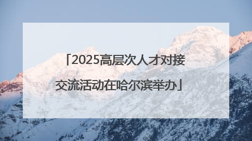 2025高层次人才对接交流活动在哈尔滨举办