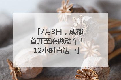 7月3日，成都首开至磨憨动车！12小时直达→
